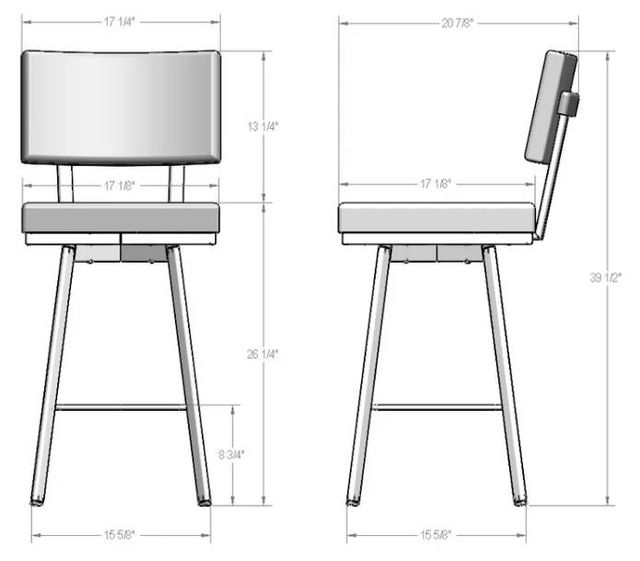 Amisco Customizable Wesley Swivel Counter Stool-3