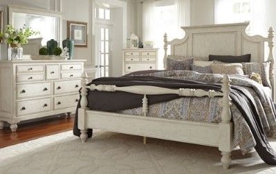 Liberty Furniture High Country 4-Piece Antique White Bedroom Set-0