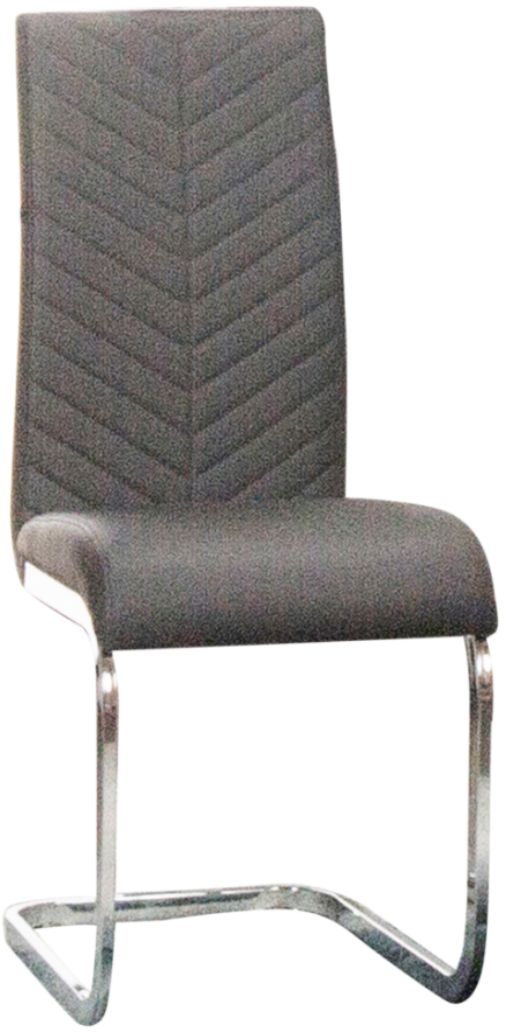 Cramco Murano Charcoal Gray/Chrome Dining Side Chair-0