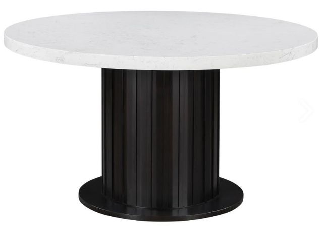Coaster® Sherry 5-Piece Beige Round Marble Top Dining Table Set-1