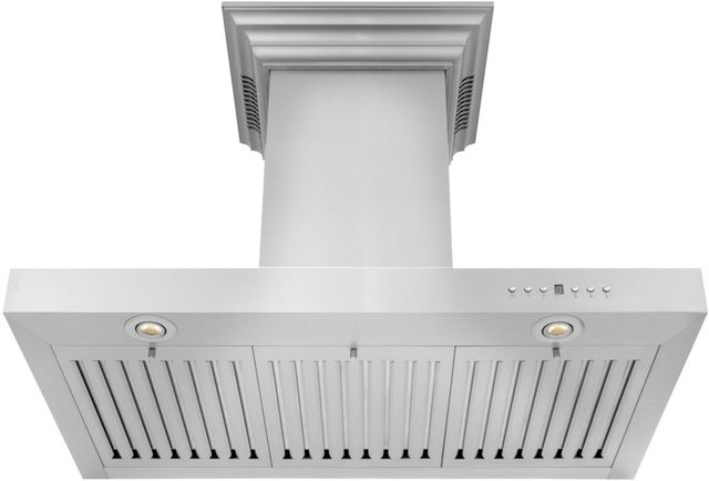 ZLINE 48" Stainless Steel Wall Mounted Range Hood with CrownSound® Bluetooth Speakers-2
