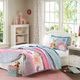 Olliix by Mi Zone Kids Crazy Daisy Multi Twin Reversible Coverlet Set-1