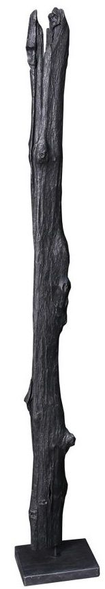 Moe's Home Collection Tall Teak Wood Weathered Gray Sculpture-0