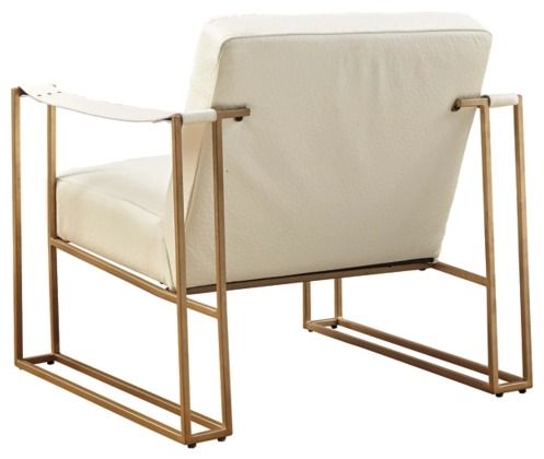 Signature Design by Ashley® Kleemore Cream/Gold Accent Chair-2