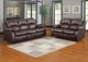 Homelegance® Cranley Brown Double Manual Reclining Sofa-1