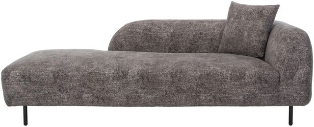 Moe's Home Collection Deleuze Black Chaise-1