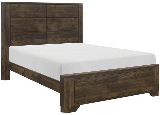 Mazin Furniture Jocelyn Rustic Brown Queen Panel Bed-0