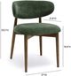 TOV Furniture Zinea Brown/Forest Green Dining Chair-2
