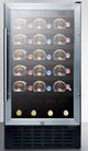 Summit® Black 18'' Dual-Zone Left Hinged Built-In Wine Cellar-1