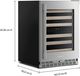 Kitchenaid® 24" PrintShield™ Stainless Steel Undercounter Wine Cooler With Full-Extension Wood-Front Racks-5