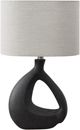 Monarch Specialties Inc. Black Resin Table Lamp with Grey Shade-0