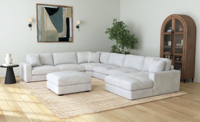 Elements International Arizona 7-Piece Steno Stone Right-Arm Facing Sectional and Chaise-1