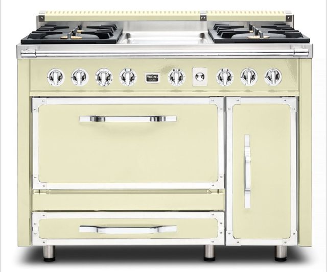 Viking® Tuscany 48" Vanilla Cream Dual Fuel Pro-Style Dual Fuel Natural Gas Range-0