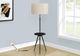 Monarch Specialties Inc. Black Floor Lamp with Round Shelf-2