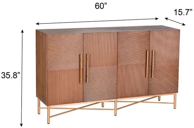 Stylecraft Dark Natural Wooden Cabinet-2