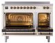 Ilve® Nostalgie II Noblesse 48'' Antique White Pro Style Induction Range with Burnished Trim-1