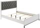 Coaster® Sonora White Queen Upholstered Panel Bed-1