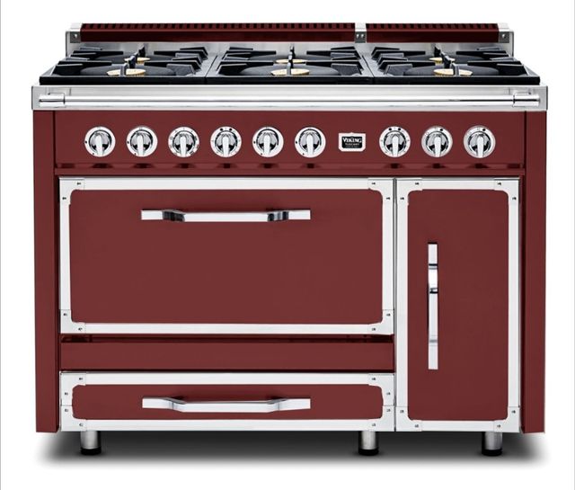Viking® Tuscany 48" Reduction Red Dual Fuel Pro-Style Dual Fuel Natural Gas Range-0