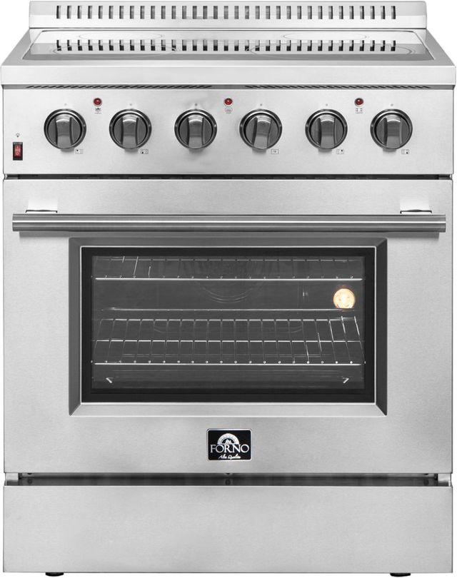 FORNO® Galiano 30" Stainless Steel Pro Style Electric Range-0