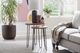 Hammary® Oblique Natural Round Nesting End Table with Black Base-1