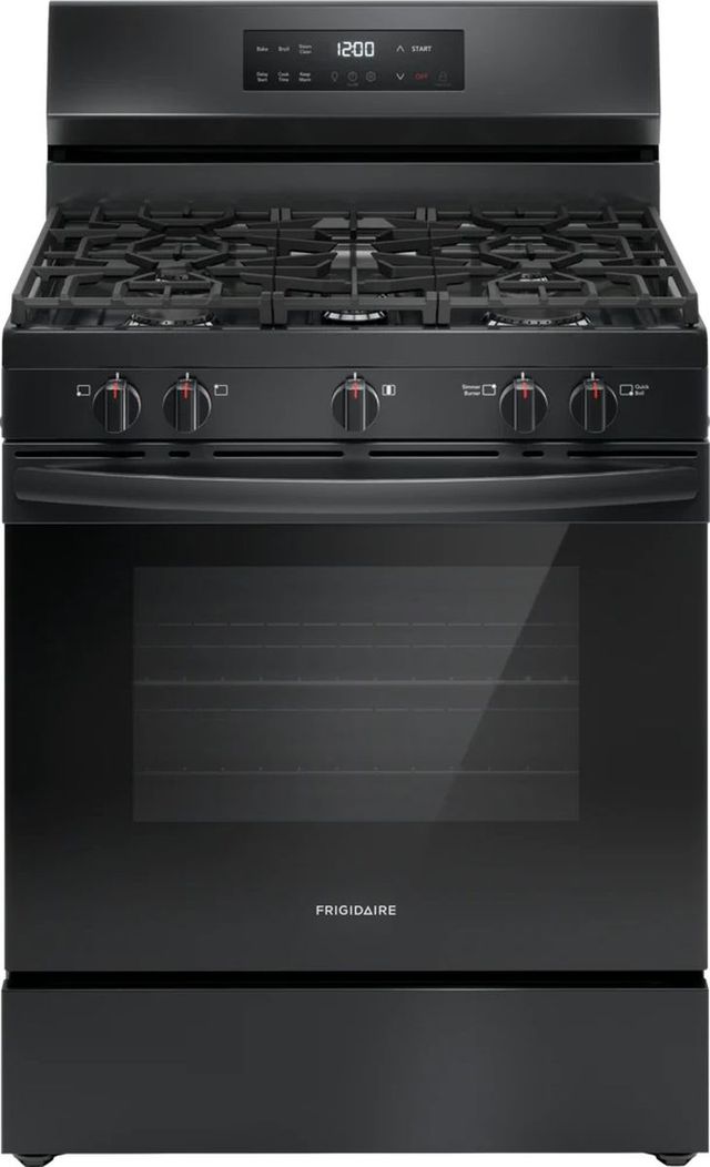 Frigidaire® 30" Black Freestanding Gas Range-0