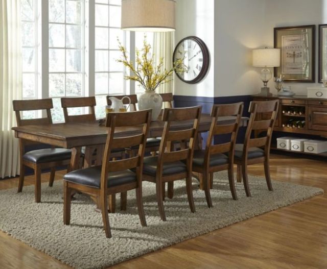A-America® Ozark Mango Trestle Dining Table-2