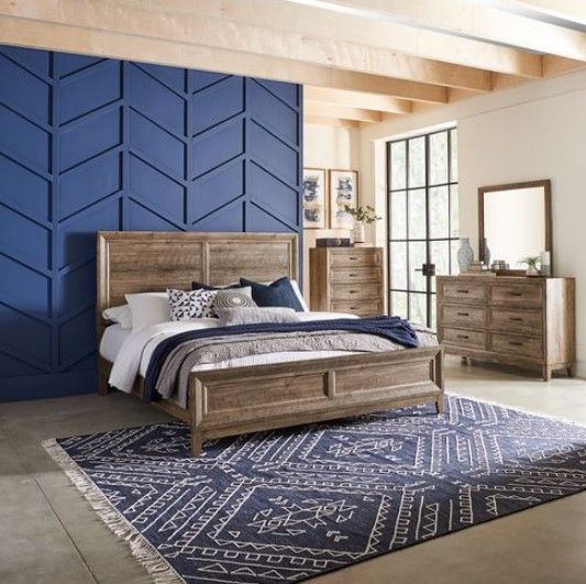 Liberty Furniture Ridgecrest 4-Piece Cobblestone King Panel Bedroom Set-1