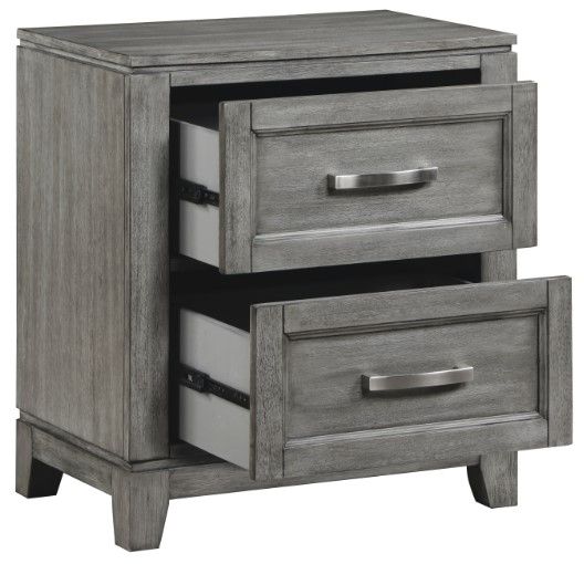 Homelegance® Garretson Gray Nightstand-3