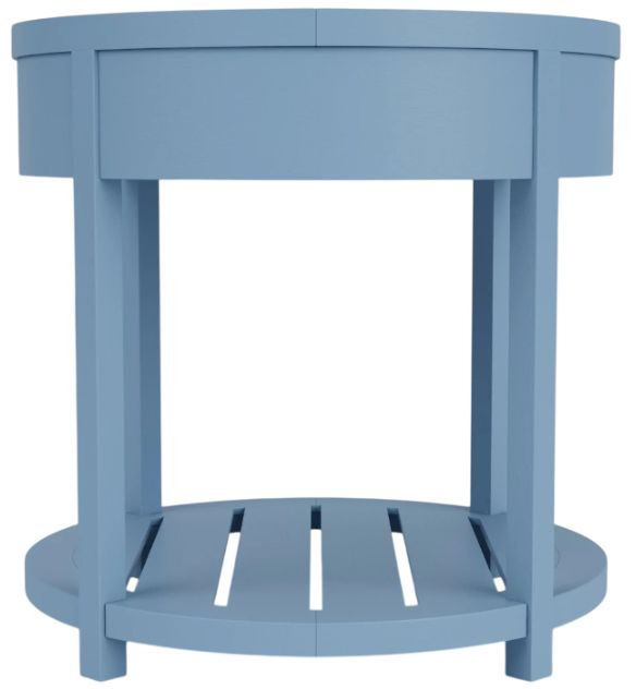 Riverside Furniture Rosalie Cabana Blue Round End Table-4