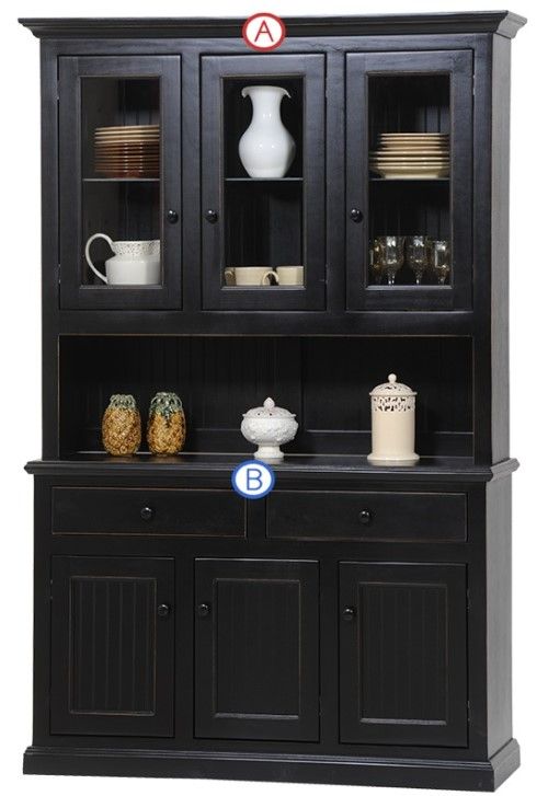 American Heartland Manufacturing Poplar Black Buffet-2