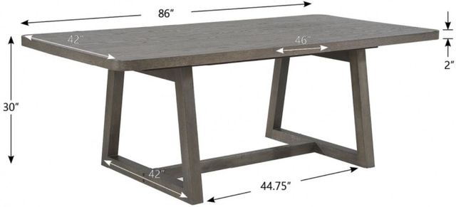 Winners Only® Sanford Gray Trestle Dining Table-2