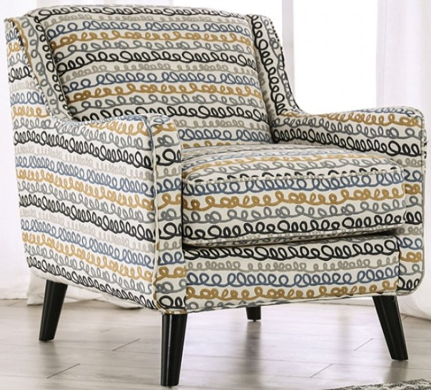 Navy and gray accent chair discount