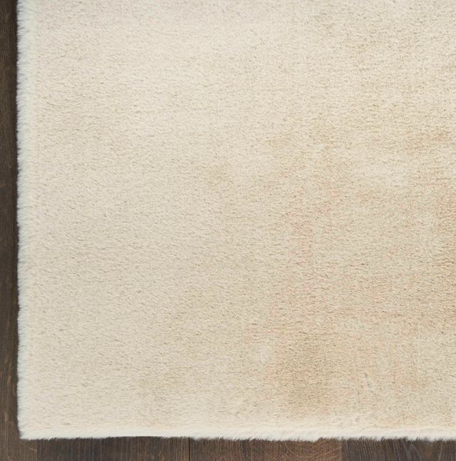 Nourison Home™ Soft Plush Rabbit Fur SFF01 Beige 5'x7' Area Rug-1