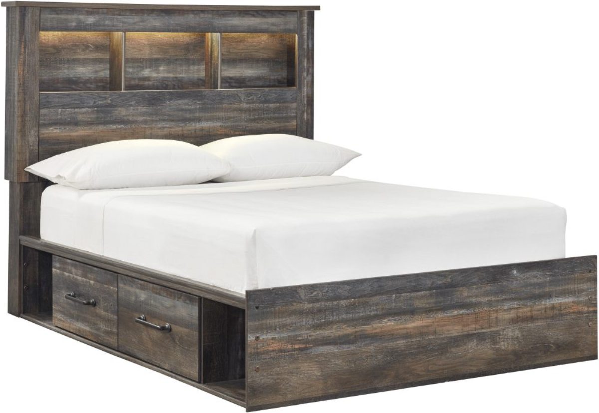 Drystan Full Bookcase Bed with 4 Drawer Storage - Multi Drystan Full Bookcase Bed with 4 Drawer Storage - Multi