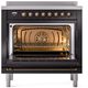 Ilve® Nostalgie II Series 36" Glossy Black Pro Style Induction Range-2