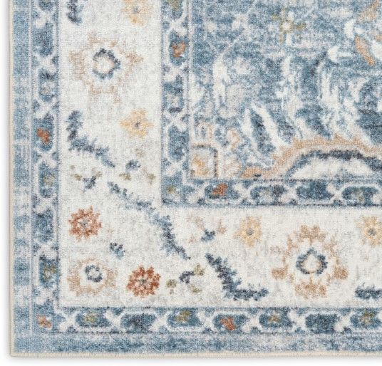 Nourison Home™ Astra Machine Washable Blue 5'x7' Area Rug-2