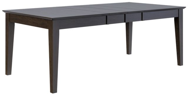 Country View Woodworking Customizable Gardiner 42" Cherry Top Dining Table with 4-Leaves and Brown Maple Legs-0