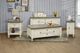 International Furniture Direct Stone Ivory Antiqued Sofa Table with Weathered Gray Top -2