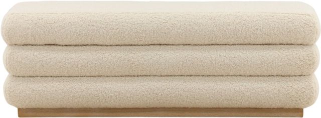 Dovetail Furniture Aura Cream Storage Bench-3