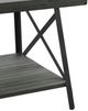 Emerald Home Chandler Antique Gray End Table with Steel Gray Base-2