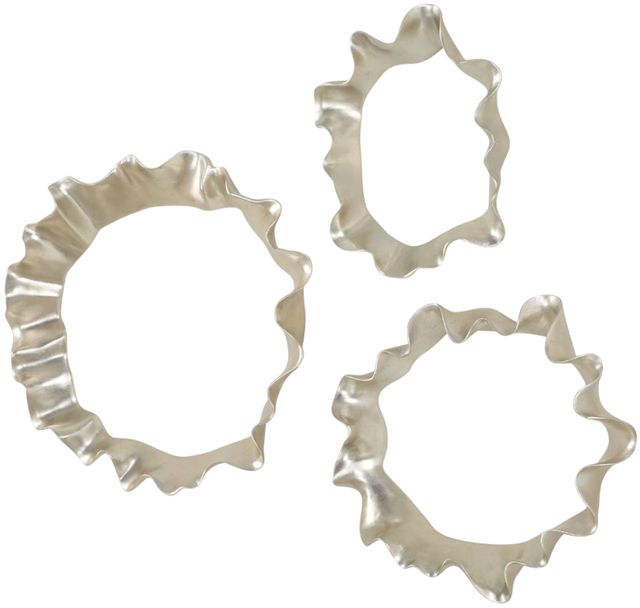 Uttermost® Ripple Effect 3-Piece Silver Wall Decor Set-2