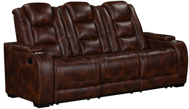 New Classic® Home Furnishings Chester Brown Manual Reclining Sofa-0