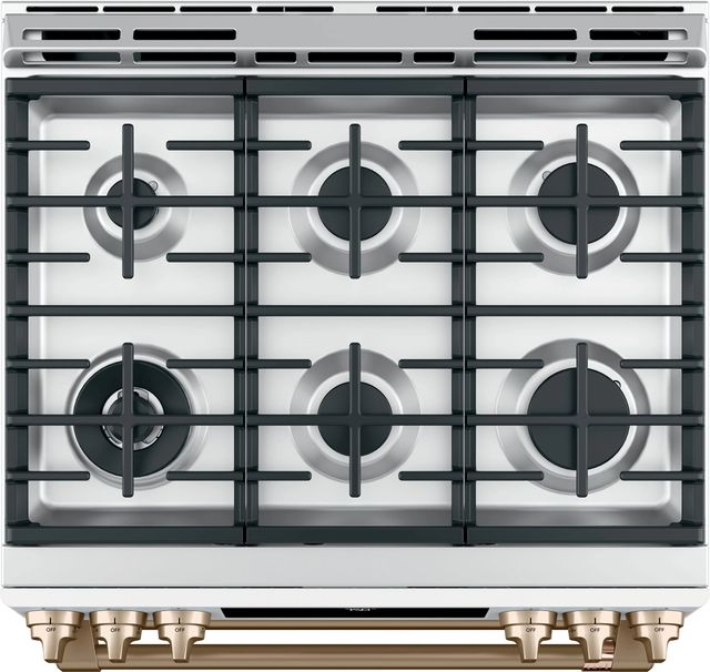 Café™ 30" Matte White Double Oven Slide In Gas Range-2