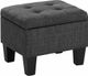 Elements International Ethan 3-Piece Charcoal Ottoman Set-4