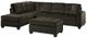 Mazin Furniture Emilio Chocolate Ottoman-2