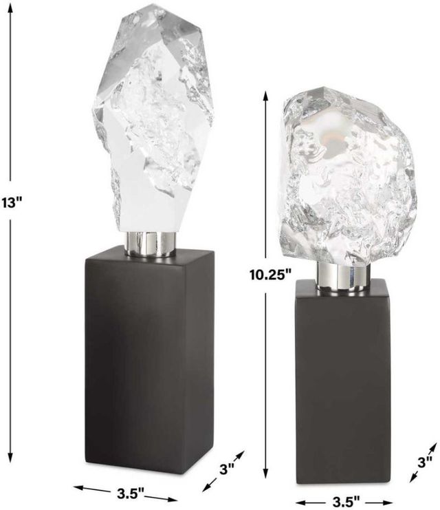 Uttermost® Crystal Peak 2-Piece Black Sculpture Set-2