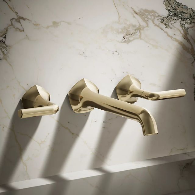 KOHLER® Occasion® Vibrant French Gold Bathroom Sink Faucet Lever Handle Trim-3