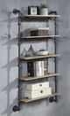 ACME Furniture Brantley Oak/Sandy 5-Tier Black Wall Rack-3