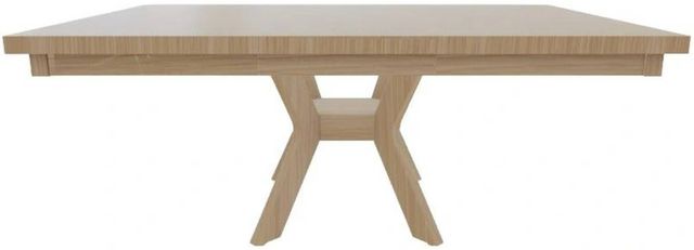 Mavin Customizable 42" x 48" Rectangular Plank Extendable Dining Table with 18" Leaf-1