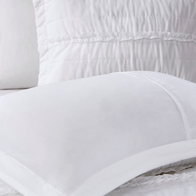 Olliix by Madison Park Celeste 4 Piece White Full/Queen Reversible Coverlet Set-4